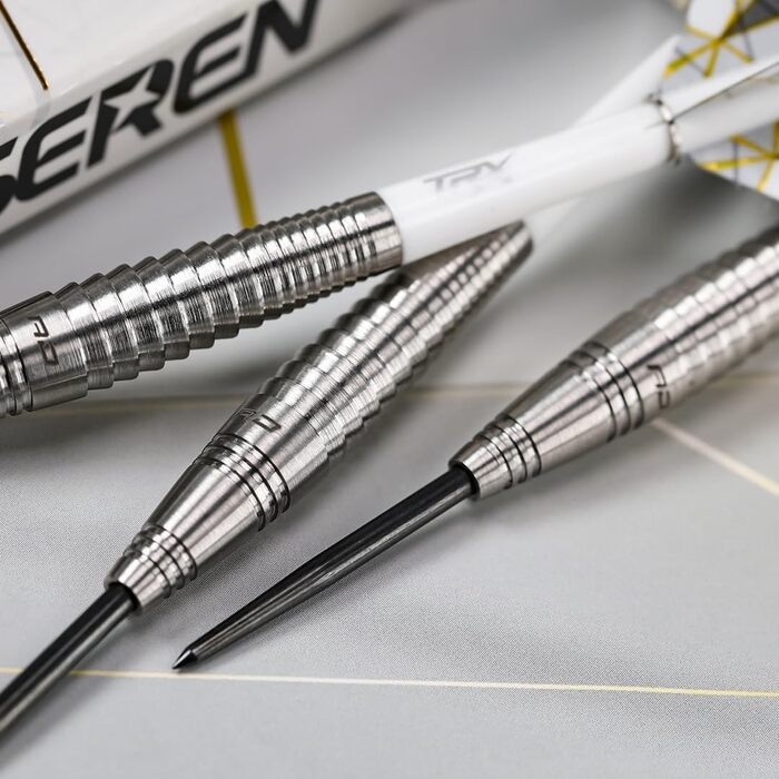 RED DRAGON Darts Seren Pure – професійні дротики з вольфраму 90%, сталевий наконечник, набір із крилами та держателями, різні стилі та ваги (21–25 г)