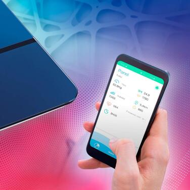 Цифрова вага для людей BAXTRAN з Bluetooth, аналізом жиру та додатком, смарт-вага, стильний дизайн, міцна електронна вага