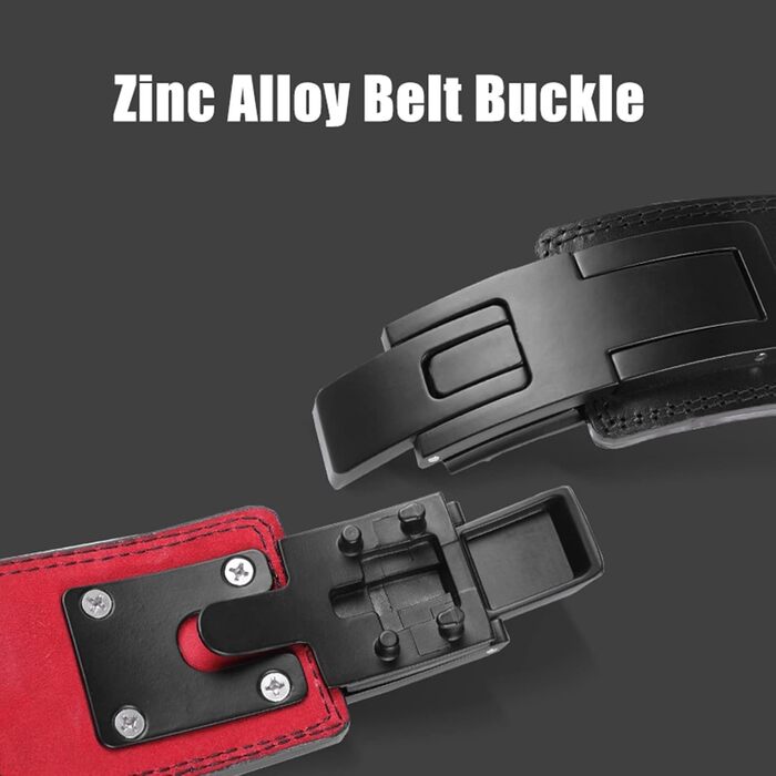 Пояс для важкої атлетики Cowhide Quick Self Auto Locking Belt Leverage Support Важкий пояс Присідання Станова тяга Пояс для пауерліфтингу (колір Nero, S 70-85 см)