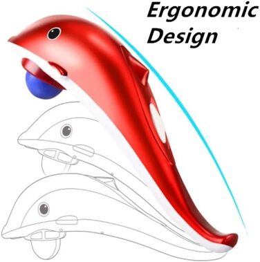 Масажер Dolphin Shape, акумуляторний, 3 гол., знімає втому (EU)