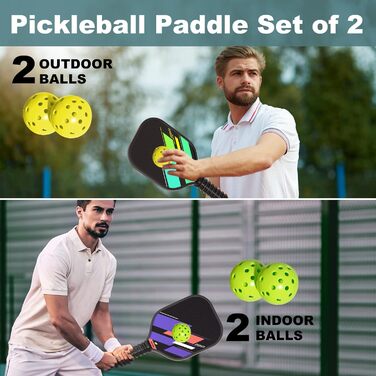 Набір Boosteady Pickleball весла графітові, м'ячі, сумка, ретрівер