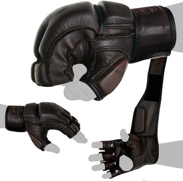 Професійні MMA рукавички FOX-FIGHT з натуральної шкіри для боксу, муай-тай, кікбоксингу, греплінгу та тренувань з мішком