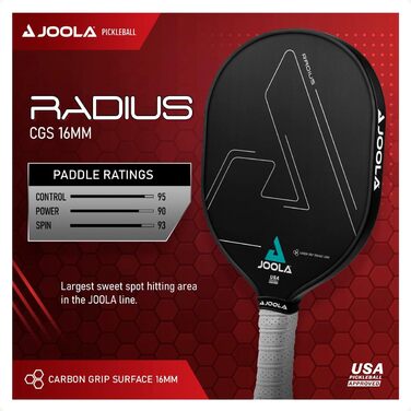 Весло для піклболу JOOLA Radius Pro з карбоновою ручкою для контролю