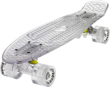 Скейтборд Ridge Blaze Mini Cruiser, 55 см 56 см Прозорий/Білий