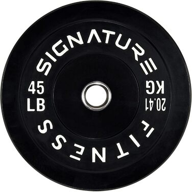 Вагові пластини Signature Fitness, 5,1 см, каучук, чорний