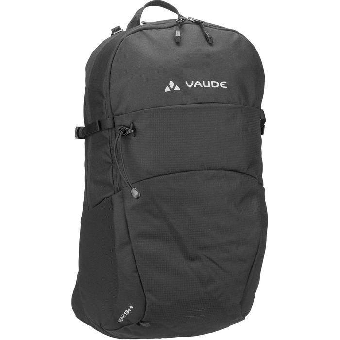 Рюкзак VAUDE Wizard 18+4 чорний, водовідштовхувальний туристичний рюкзак для жінок і чоловіків, зручна система перенесення, органайзер