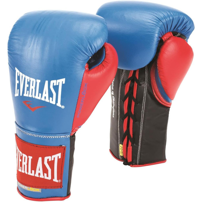 Рукавички Everlast Everlast PowerLock Pro Fight Gloves (синій / червоний, 10 XL 0Z)