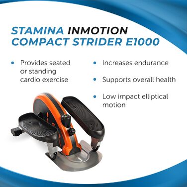 Еліптичний тренажер Stamina Elliptical Trainer, помаранчевий, 54,61 x 31,75 x 35,56 см (Д x Ш x В)