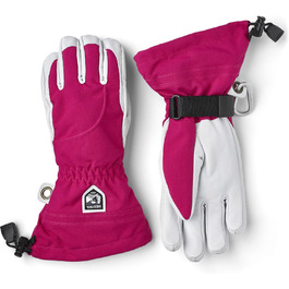 Жіночі рукавички HESTRA Heli, Fuchsia-Offwhite, розмір 8