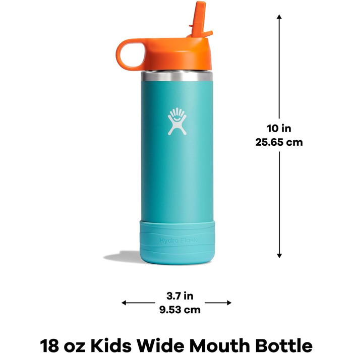 Термобутилка Hydro Flask 510 г з дитячою соломинкою і чохлом, широка горловина