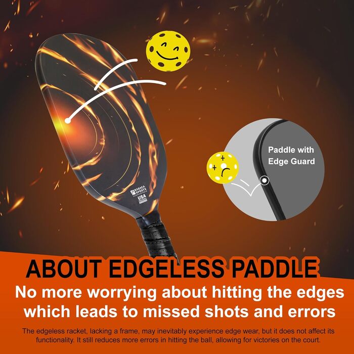 Весло KASACA Pickleball Graphite T700 Вуглецеве USAPA Edgeless