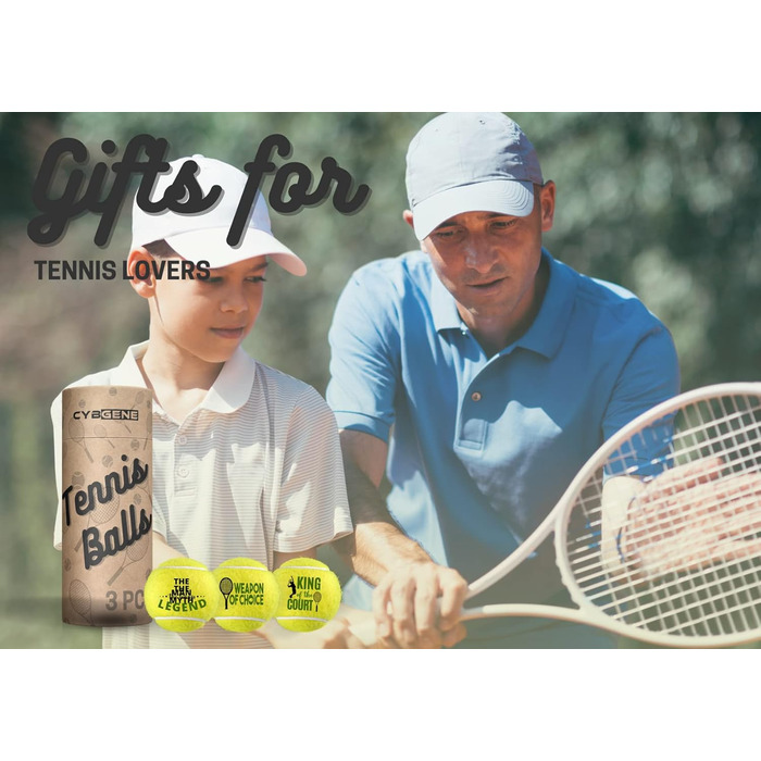 Набір CybGene Tennis Gifts 3 унікальні м'ячі для гравців і собак