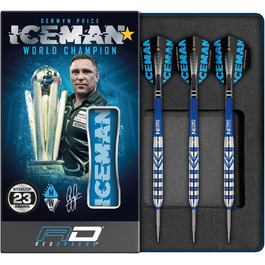 Дротики Gerwyn Price ЧЕРВОНИЙ ДРАКОН Iceman 23 г з польотами та валами