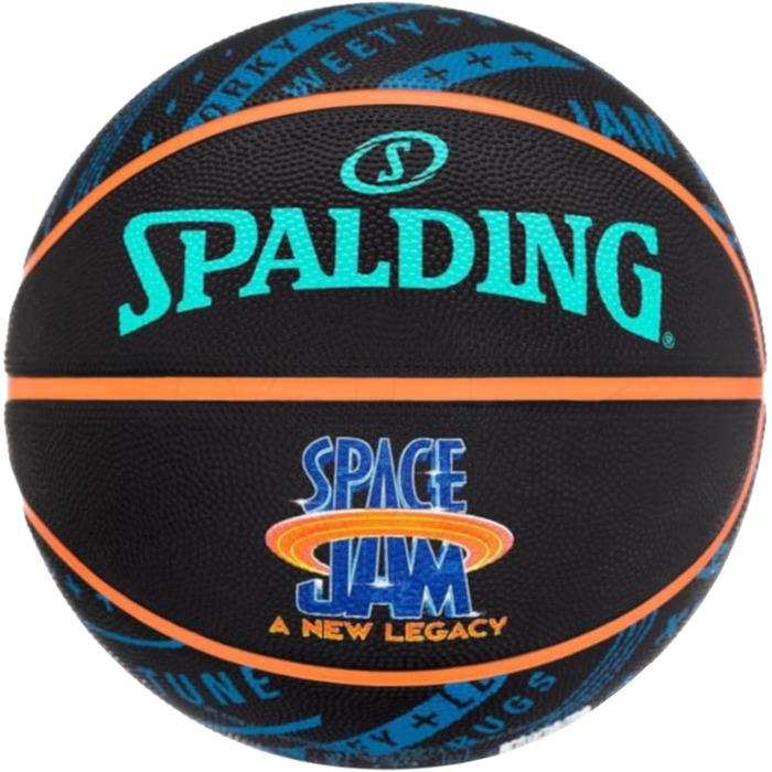 Склад команди Spalding Space Jam Tune Squad Ball 84540Z, Унісекс баскетбольні м'ячі, Чорний, 7 EU, 84540Z7, Чорний