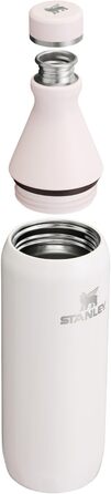 Термобутилка Stanley 590 мл з кришкою, ізольована, нержавіюча сталь, BPA-free, для спорту і подорожей, рожевий кварц