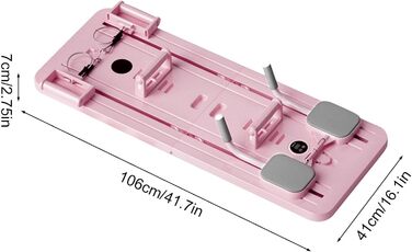 Складна дошка для пілатесу UYSELA для дому, багатофункціональна дошка для фітнесу з опорою для ліктів, багатофункціональна домашня дошка для вправ з таймером, рожева рожева звичайна