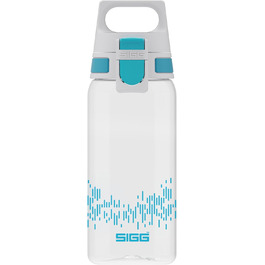 Пляшка для води SIGG Tritan Total Clear ONE MyPlanet Aqua 0,5 л, блакитна, для газованих напоїв, спортивна, без BPA, герметична, стійка до подряпин, для спорту та фітнесу, можна мити в посудомийці