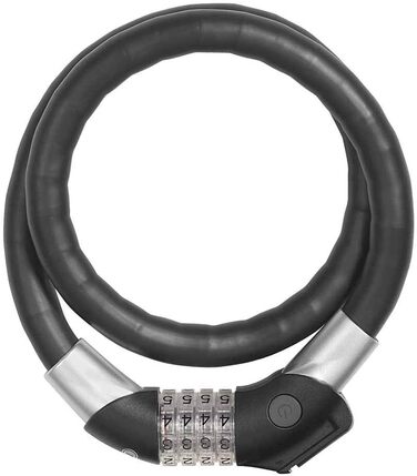 Велозамок ABUS Steel-O-Flex Raydo Pro 1460/85 TexKF з кріпленням, кодовий, 20 мм, рівень захисту 6, чорний