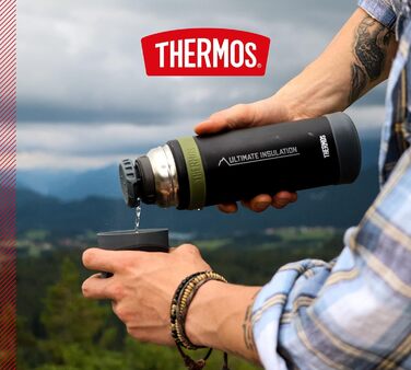 Пляшка Thermos Mountain 0,9 л, нерж. сталь, 24 год гарячого/холодного