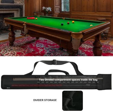 М'яка сумка Cosmos Cue Stick 1 x 1 Більярдна сумка для більярду для більярду Сумка для перенесення 1/2 мішка для більярдного кия для тримача для більярду для зберігання 1 приклада та 1 стрижня (2 шт. и), м'який шар