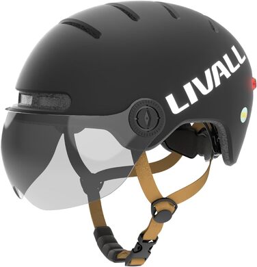 Розумний велосипедний шолом LIVALL L23 з LED-підсвіткою та знімним візором, сертифікований NTA8776 CPSC, з функцією виявлення падінь для дорослих, для електровелосипеда, самоката та щоденного використання