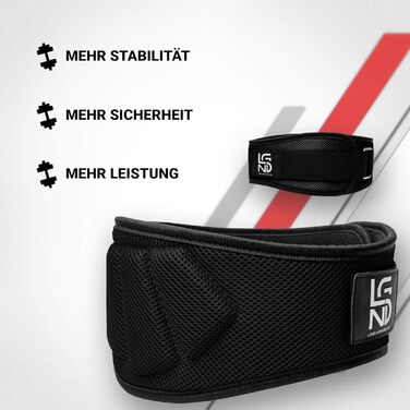 Пояс для важкої атлетики Fitness Belt для бодібілдингу, силових тренувань, важкої атлетики та кросфіту - тренувальні пояси для жінок та чоловіків Black XS