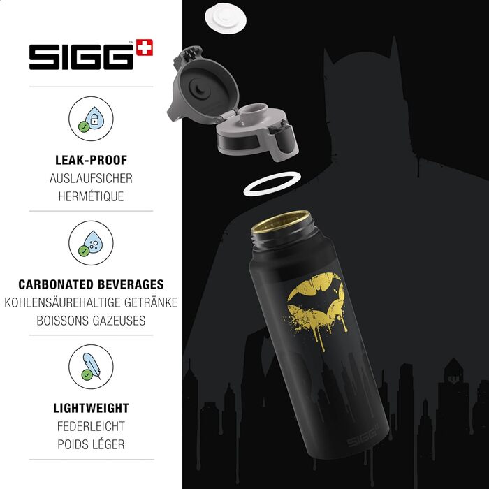 SIGG Алюмінієва пляшка для води WMB ONE, Швейцарія, сертифікат ClimatePartner, підходить для газованих напоїв, герметична, легка, BPA-free, для туризму, 0,75/1 л
