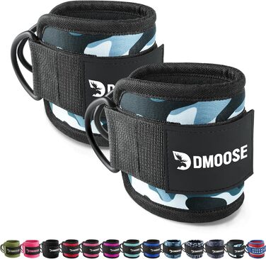 DMoose фітнес-ремінці на щиколотку для кросовера, універсальні манжети для тренувань, для жінок і чоловіків, сірі, камуфляж, 1 пара