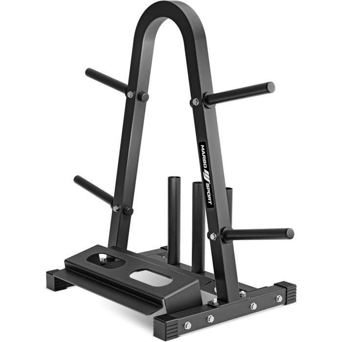 Стелаж для зберігання дисків, гантелей і штанг Marbo Sport MH-S007 2.0, чорний, вантажопідйомність 300 кг
