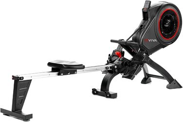 Гребний тренажер AsVIVA RA14 Magnetic Rower Cardio з масою маховика 13 кг, магнітне гальмо з 8 рівнями ручного опору, багатофункціональний комп'ютер з вимірюванням пульсу