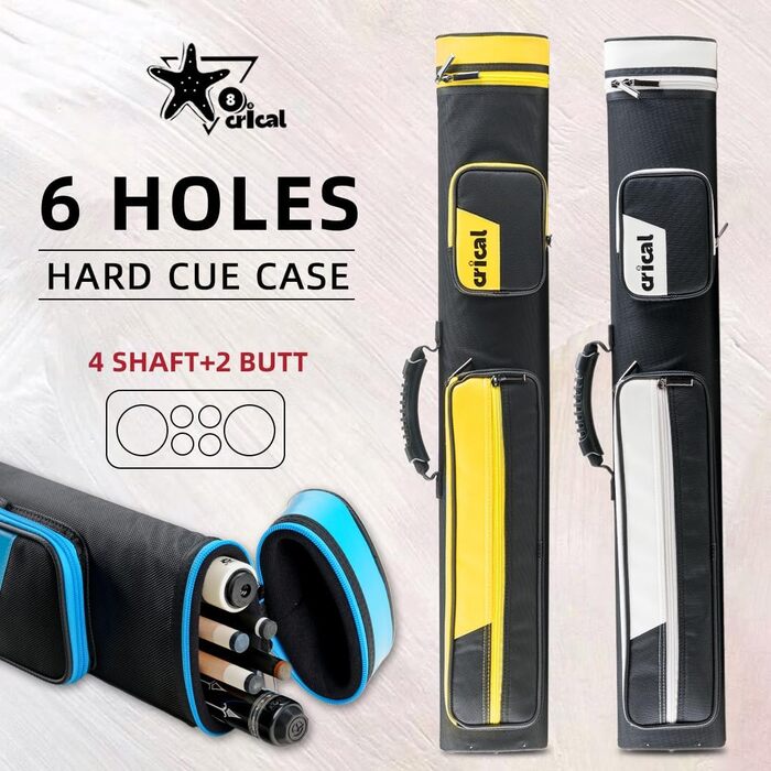Жорсткий кейс для більярдних київ CRICAL 2x4, футляр для 2 основ і 4 шафтів, аксесуари для пулу, захисна сумка