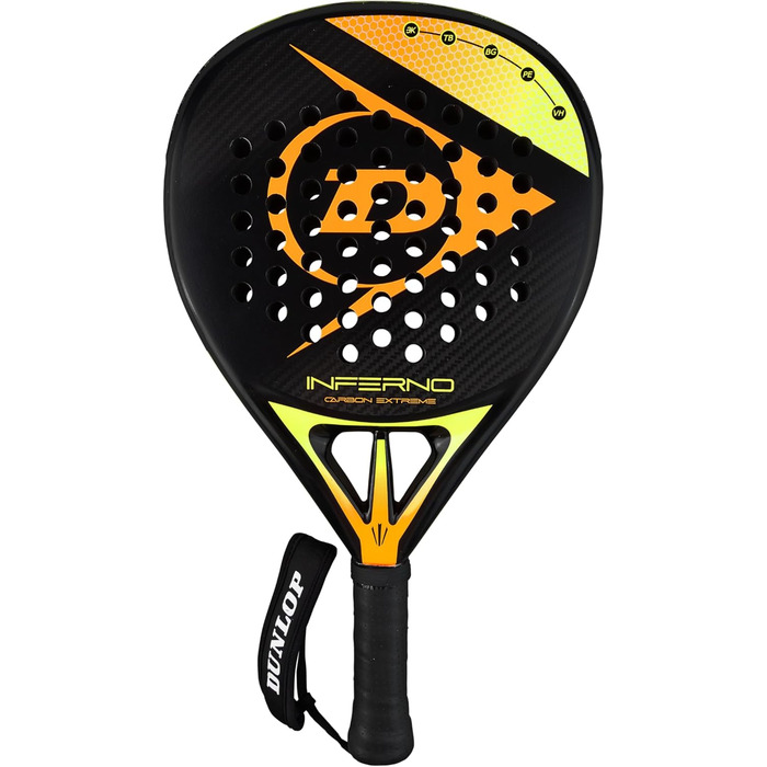 Ракетка Dunlop Inferno Carbon Extreme, жовтий/помаранчевий