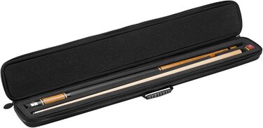 Сумка для більярду Cue Bag Casemaster Parallax 600D Oxford важка поліестерова тканина та м'яка внутрішня частина, для 1 повного кия з 2 частин (1 приклад/1 стрижень) (чорний з чорною кромкою)