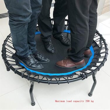 Тренувальний батут LYLY для дорослих Fitness Rebounder Батут з ручкою для внутрішнього саду Тренування Кардіотренування Складаний дизайн ЧорнийЧервоний