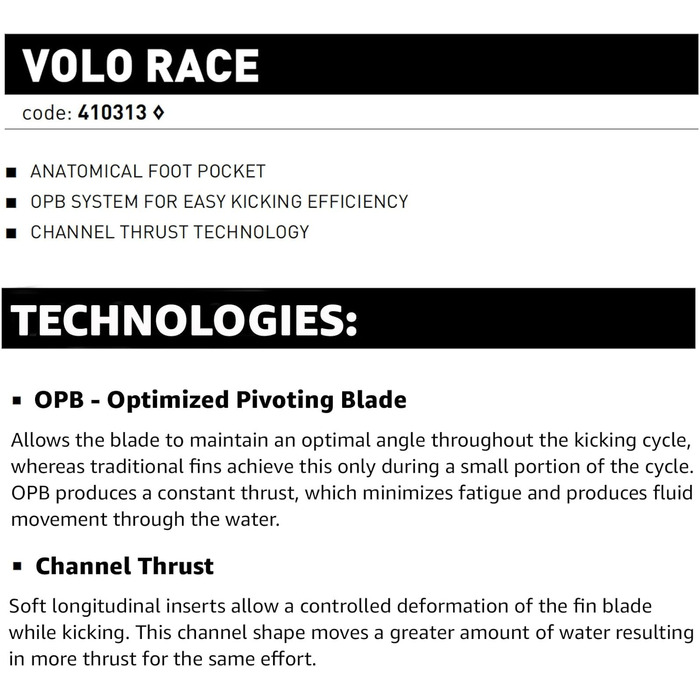 Плавник нахлистовий RACE 40/41