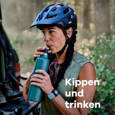 Термобутилка HYDRO FLASK 621 мл з трубочкою, вакуумна, нержавіюча сталь, герметична, зберігає тепло і холод, індиго
