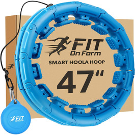 ПОСАДКА ЗА ФОРМОЮ Обтяжений обруч Hoola Hoop Infinity Hoop 48 синій-24 вузли