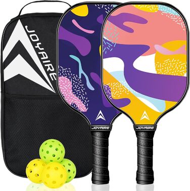 Ракетка для піклболу JOYAIRE Pickleball графіт, 2 шт., з м'ячами та сумкою