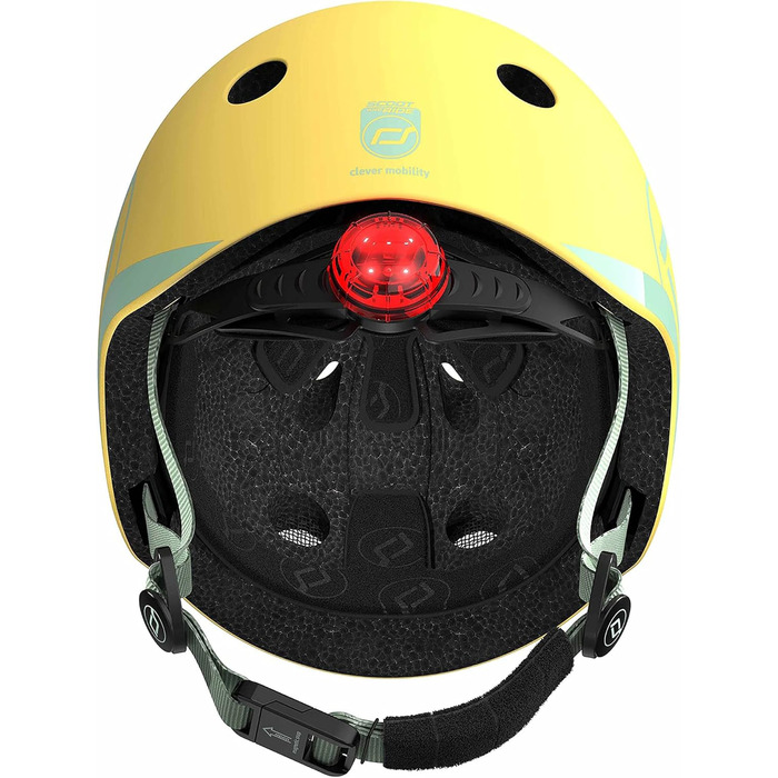 Дитячий шолом Scoot and Ride з регульованими ремінцями, матове покриття, розмір XXS, LED-світло, м'яка флісова підкладка для додаткового захисту