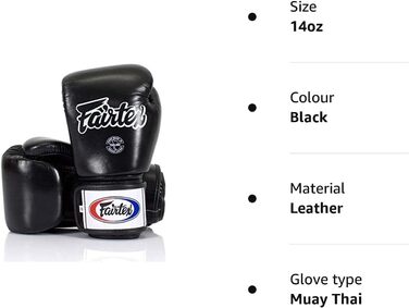 Боксерські рукавички Fairtex BGV1 Чорні Триколірні 14 унцій