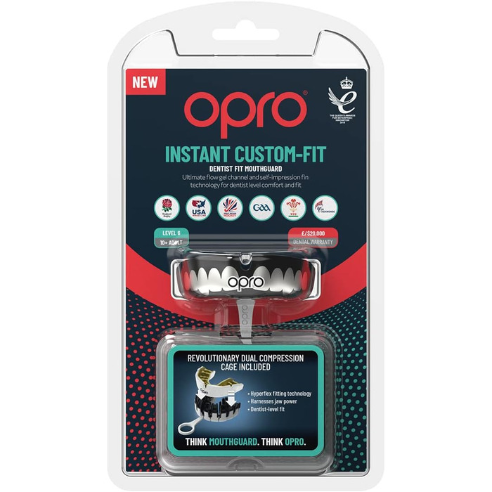 Капа OPRO Instant Custom-Fit, комфорт і захист для спорту, дорослих