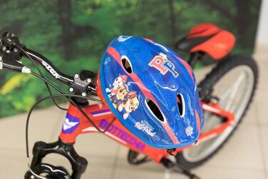 Дитячий велосипедний шолом TataWay Paw Patrol, регульований, пластик, синій, 52-56 см, з кліпсою