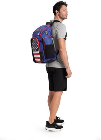 Рюкзак ARENA Unisex Spiky III Team Backpack 45 Allover для басейнів (One Size, US-team)