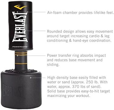 Боксерська груша Everlast Power Core чорна