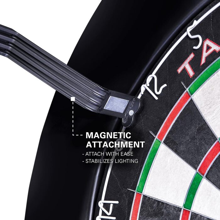 Освітлення Target Darts Corona Vision, чорний каркас, білий LED