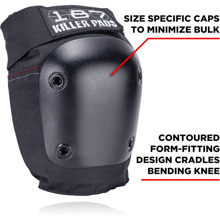 Наколінники 187 Killer Pads Fly Knee сірі-чорні, захист для скейтборду та роликів