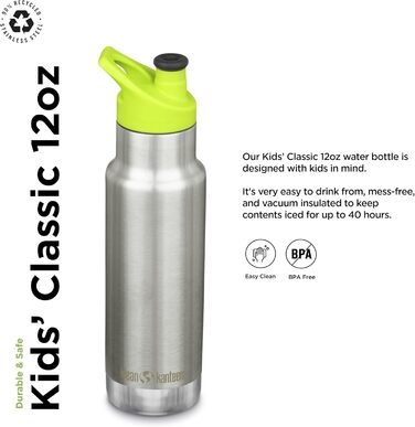 Універсальна пляшка Klean Kanteen Classic Sport для дорослих, спортивна, нержавіюча сталь