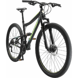 Гірський велосипед BIKESTAR, повністю амортизований, Shimano 21 швидкість, дискові гальма, колеса 26/27.5/29 дюймів, рама 15/17/19 дюймів, MTB
