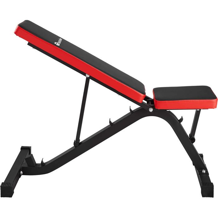 Похила лава Tectake Weight Bench зі швидким регулюванням Задня полиця в 4 напрямках, сидіння в 2 напрямках регулюється (ДхШхВ) 116 x 51 x 122 см