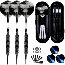 Набір GUBOOM Soft Darts 18г 3 стріли, аксесуари, чорний